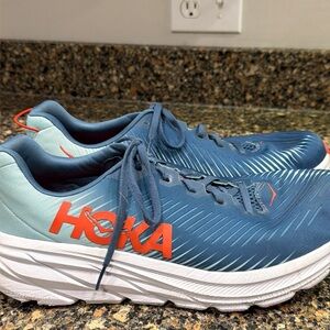 Hoka Blue and Red Athletic Shoes men’s size 12.5 rincon 3
